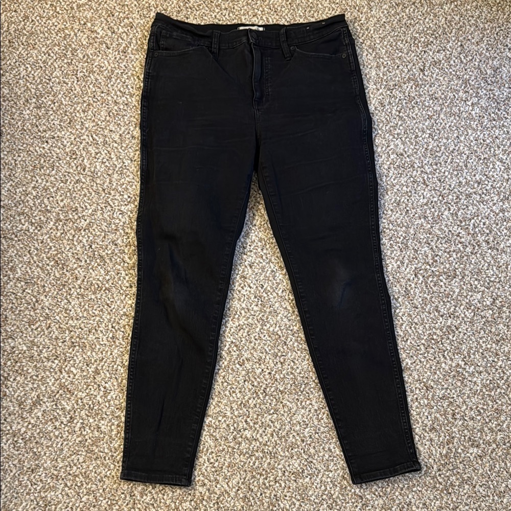 Madewell 10” Black High-Rise Skinny Jeans size 31